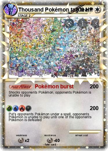 Pokemon Thousand Pokémon tag team
