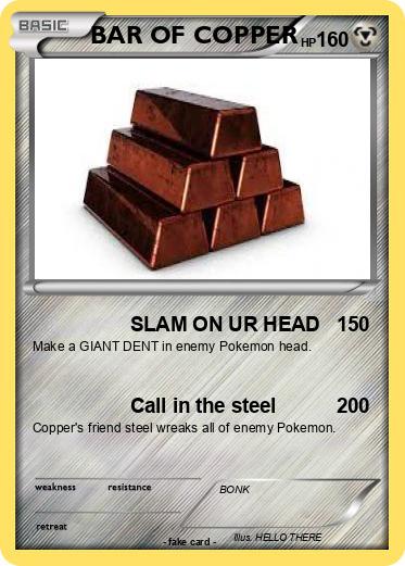 Pokemon BAR OF COPPER