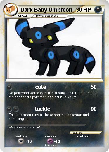Pokemon Dark Baby Umbreon