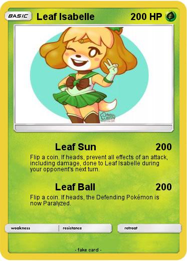 Pokemon Leaf Isabelle