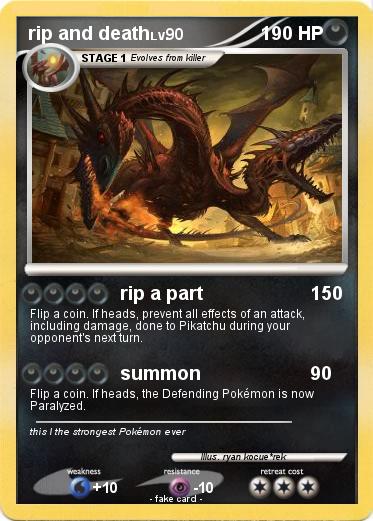 Pokemon rip and death