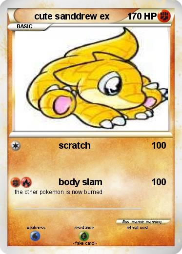 Pokemon cute sanddrew ex