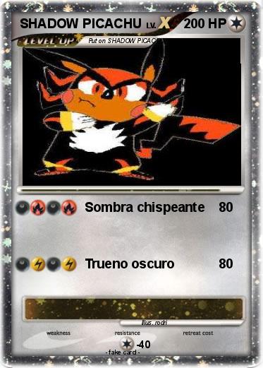 Pokemon SHADOW PICACHU