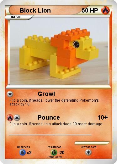 Pokemon Block Lion