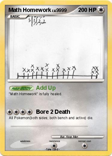 Pokemon Math Homework