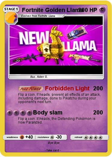 Pokemon Fortnite Golden Llama Pokemon Fortnite Golden Llama