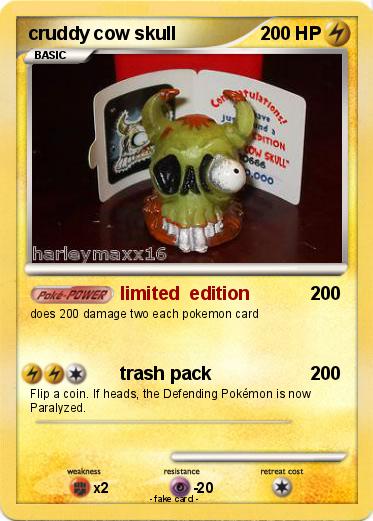 Pokemon cruddy cow skull