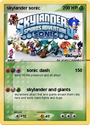 Pokemon skylander sonic