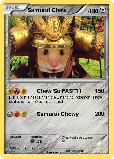 Pokemon Samurai Chew