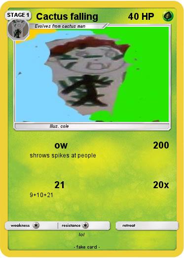 Pokemon Cactus falling