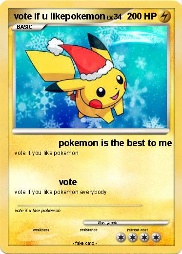 Pokemon vote if u likepokemon