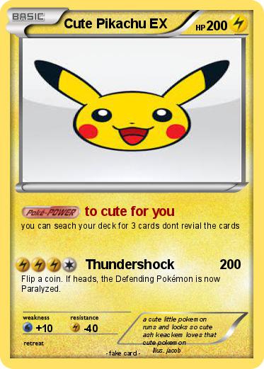 Pokemon Cute Pikachu EX