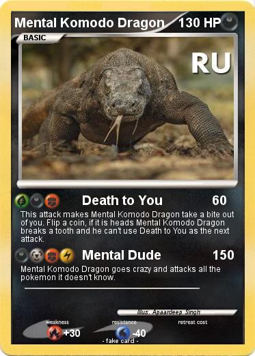 Pokemon Mental Komodo Dragon