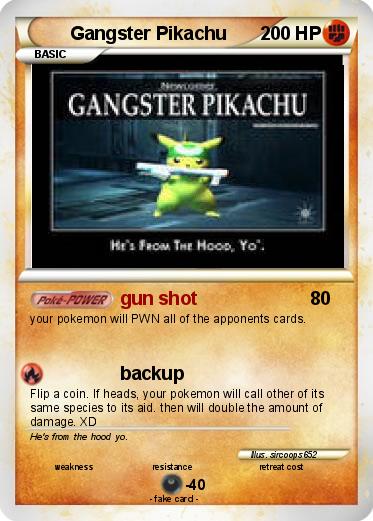 Pokemon Gangster Pikachu