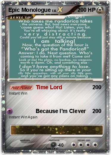 Pokemon Epic Monologue