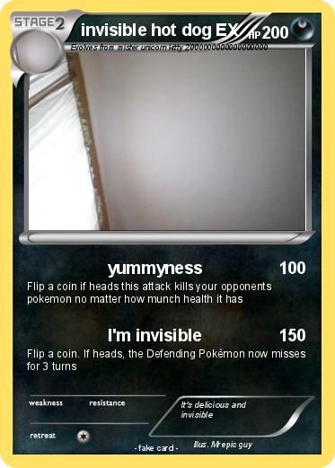 Pokemon invisible hot dog EX