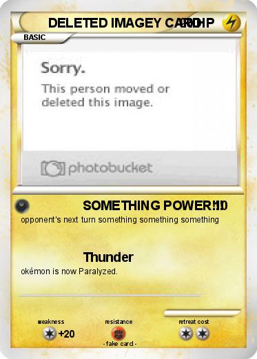 Pokemon DELETED IMAGEY CARD