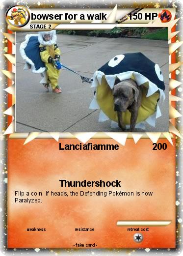 Pokemon bowser for a walk