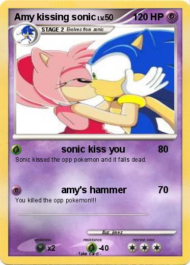 Pokemon Amy kissing sonic