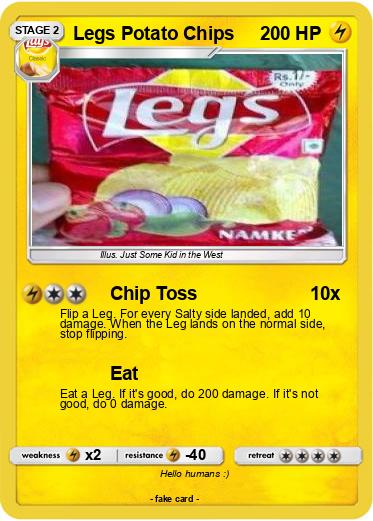 Pokemon Legs Potato Chips
