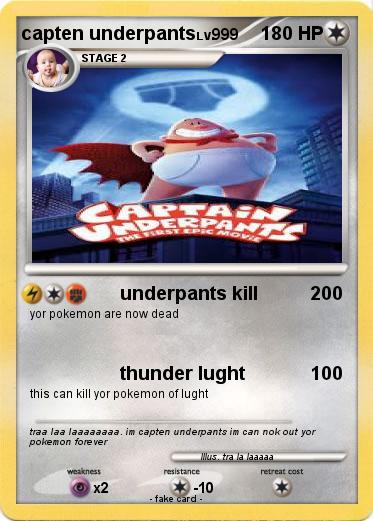 Pokemon capten underpants