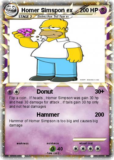 Pokemon Homer Simspon ex