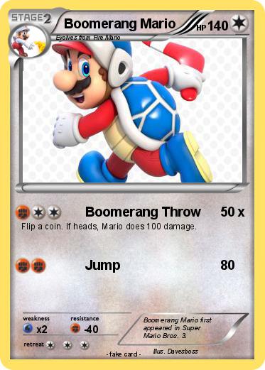 Pokemon Boomerang Mario