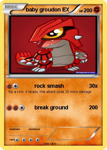 Pokemon baby groudon EX