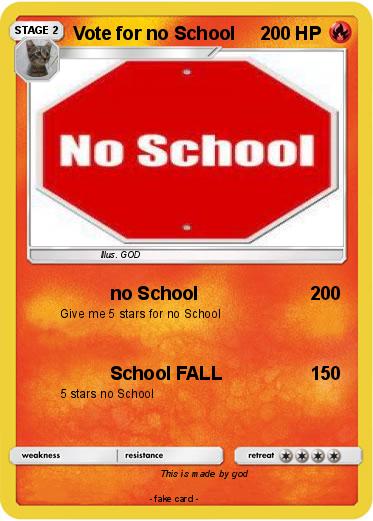 Pokemon Vote for no School