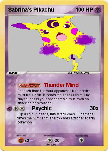 Pokemon Sabrina's Pikachu