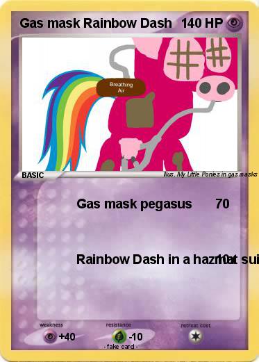 Pokemon Gas mask Rainbow Dash