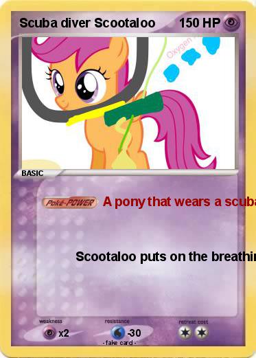Pokemon Scuba diver Scootaloo