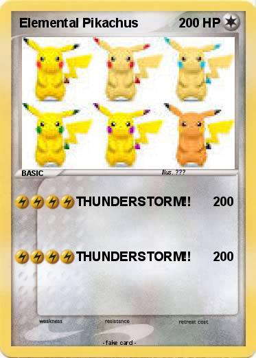 Pokemon Elemental Pikachus