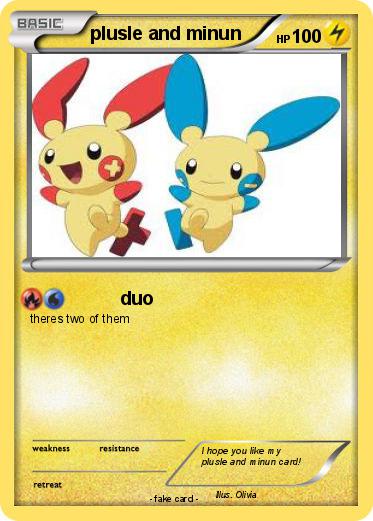 Pokemon plusle and minun