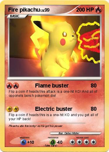 Pokemon Fire pikachu