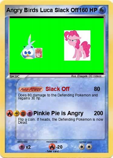 Pokemon Angry Birds Luca Slack Off