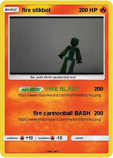 Pokemon fire stikbot