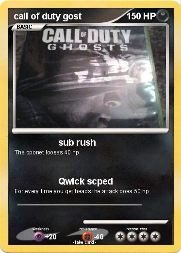 Pokemon call of duty gost