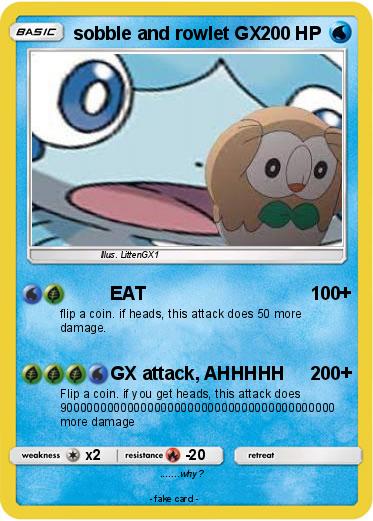 Pokemon sobble and rowlet GX