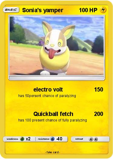 Pokemon Sonia's yamper