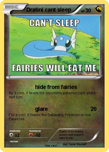 Pokemon Dratini cant sleep