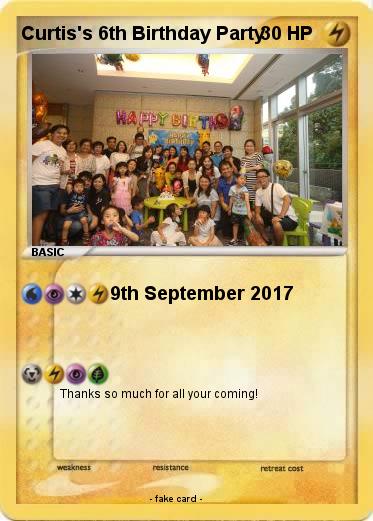 Pokemon Curtis's 6th Birthday Party