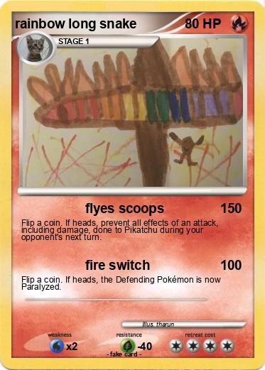 Pokemon rainbow long snake
