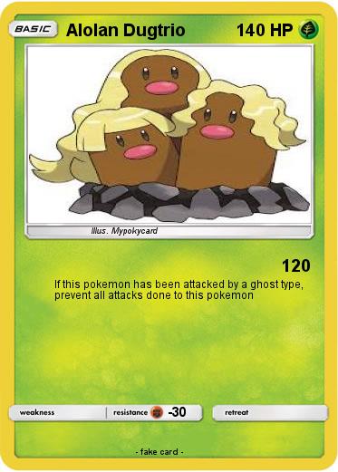 Pokemon Alolan Dugtrio