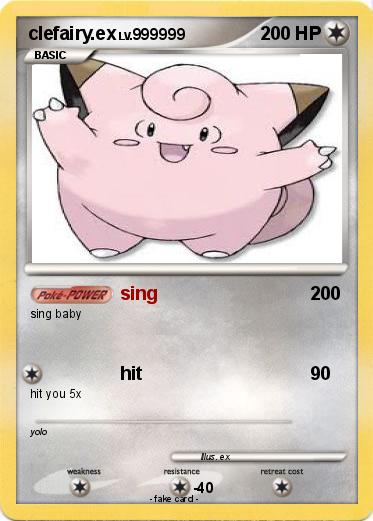 Pokemon clefairy.ex
