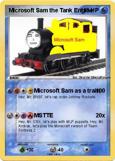 Pokemon Microsoft Sam the Tank Engine