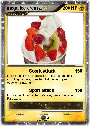 Pokemon mega ice crem