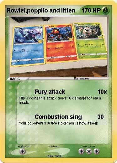 Pokemon Rowlet,popplio and litten