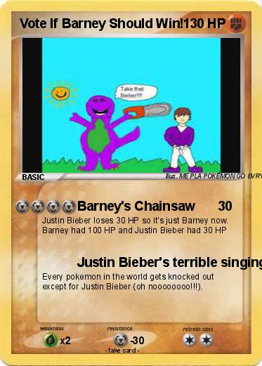 Pokemon Vote If Barney Should Win!