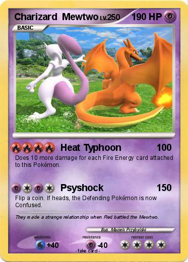 Pokemon Charizard  Mewtwo